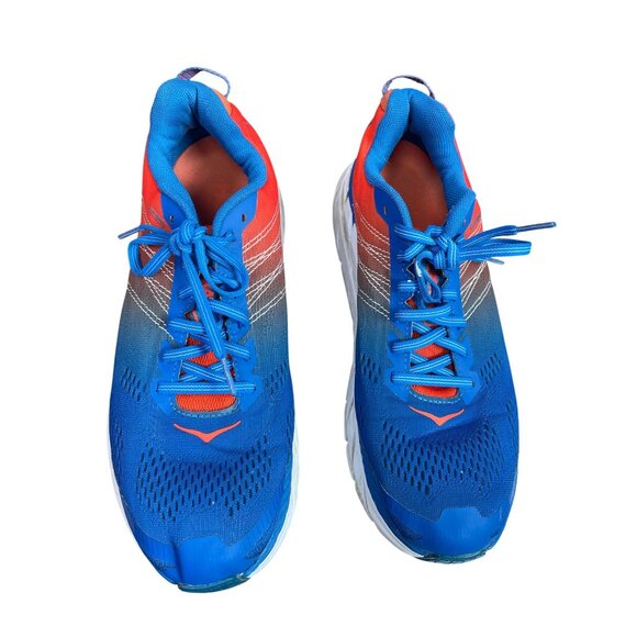 Hoka Clifton 6 Mens Blue Orange Mens Running Sneakers Size 9.5 SKU 9460 - Picture 14 of 16